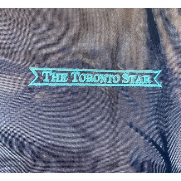 The Toronto Star Newspaper Men’s Winter Coat Parka Navy Aqua Blue XXL Vintage - Picture 2 of 16